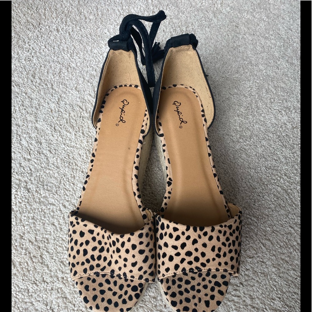 Lulus Tie up wedge sandals
